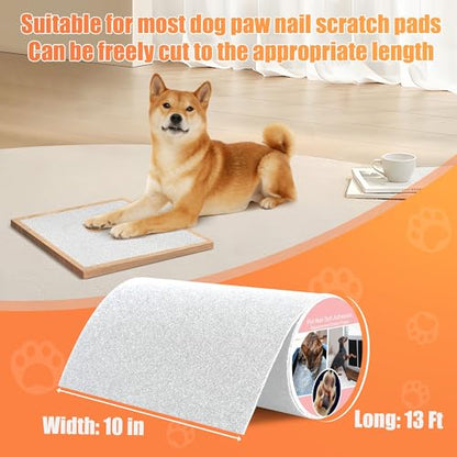 Pet Nail Self Adhesive Replacement Emery Paper,10in*13ft, White - color: White, size: 10in*13ft