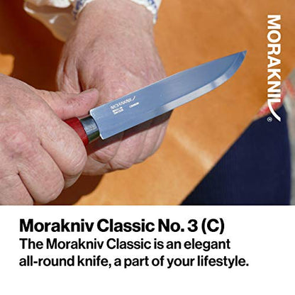 Morakniv Classic No. 3 Carbon Steel Craft Knife for Wood Carving and Crafting With Sheath, 5.3 Inch