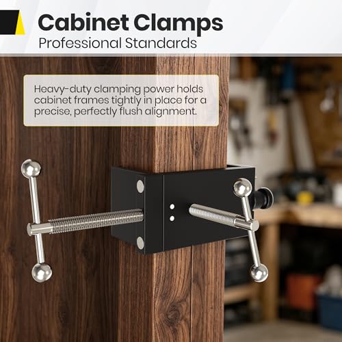 2 Pack Cabinet Clamps with Drill Guide, Face Frame Claw