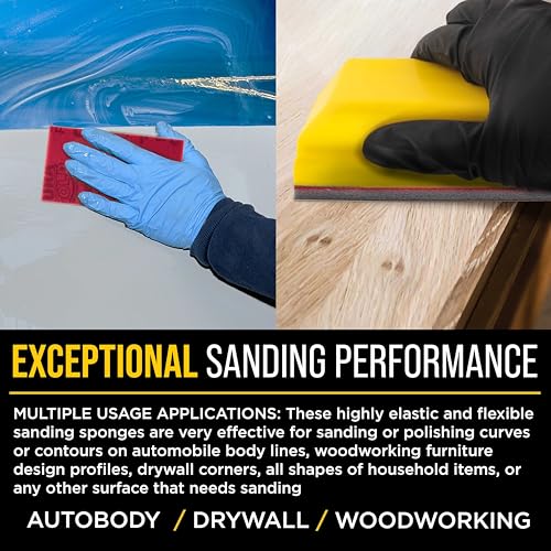 Dura-Gold 5" x 2-3/4" Sanding Sponge Variety Pack, Box of 24, Grits 320 400 - style: Variety Pack