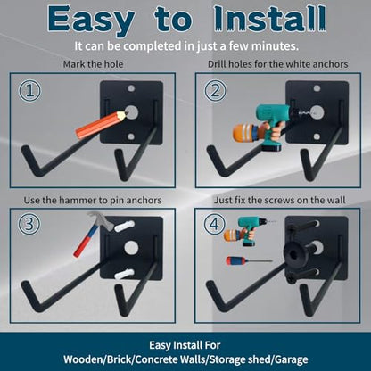 2Pack Wall Mount Hook Tool,Accessory compatible with Suncast Sheds