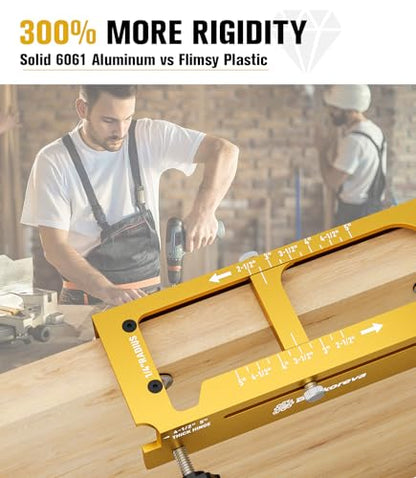 Door Hinge Jig with Door Lock Installation Kit, Includes Storage Case - style: Door Hinge Jig & Door Lock Installation Kit