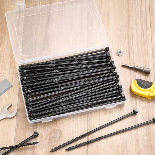 50 PCS #14 x 8” Wood Structural Screws Heavy Duty Hex Head Screws - size: #14x8"
