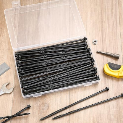 50 PCS #14 x 8” Wood Structural Screws Heavy Duty Hex Head Screws - size: #14x8"