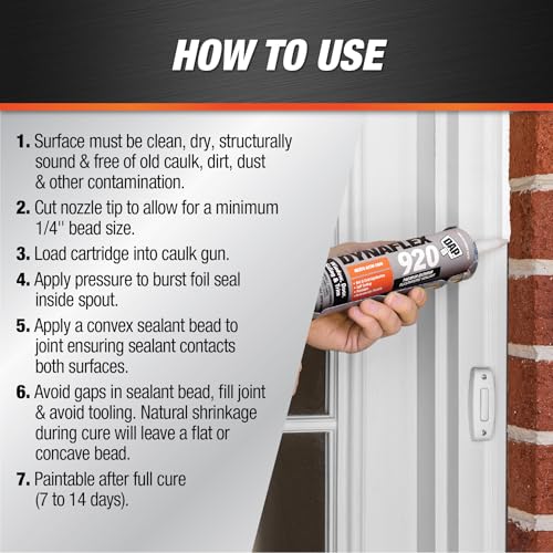 Dynaflex 920 Premium Exterior Elastomeric Sealant, Beige BE321, 10 Oz (7079889321)