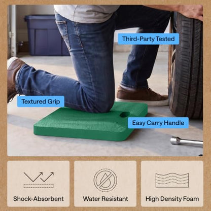 GORILLA GRIP® Extra Thick Foam Kneeling Pad for Gardening, 17.5x11 Grass - color: Grass
