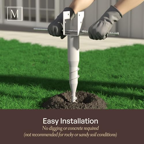 Mayne No-Dig Ground Anchor, 4x4 Post Anchor for Mailbox & Lamp Post