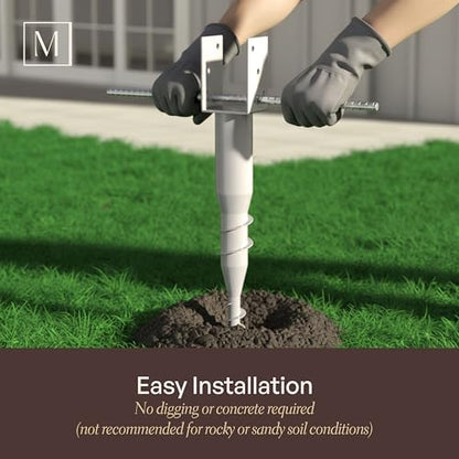 Mayne No-Dig Ground Anchor, 4x4 Post Anchor for Mailbox & Lamp Post
