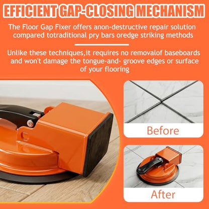Floor Gap Fixer Tool, Heavy Duty Laminate Floor Gap Fixer Tool (Orange)
