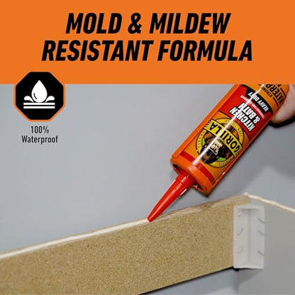 Gorilla Kitchen & Bath Construction Adhesive, White, 9 fl. oz. Cartridge - style: Kitchen & Bath White