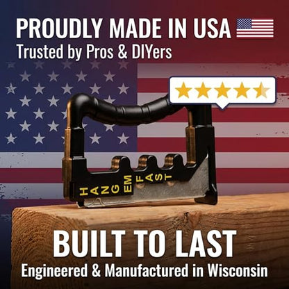 Joist Hanger Installation Jig for 2x6 2x8 2x10 2x12 Joist Hangers | Deck Building Tools for Fast Installation | Precise Deck Framing and Construction Aid