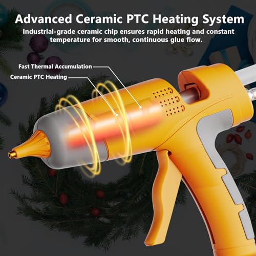 DTEZTECH Cordless Hot Glue Gun Compatible with DeWalt 20V Max Battery