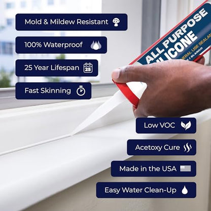 Bond It All Purpose Silicone, Sealant, 10 oz, Gutter Gray - color: Gutter Gray