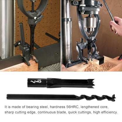 SaferCCTV Square Hole Drill Bit Set for Wood, Bearing Steel Hardness Sharp Mortise Drill Bit 9/16-Inch Woodworking Mortising Drill Bit - size: 9/16In