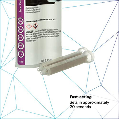 3M Super Fast Plastic Repair Adhesive, 04248, Black, 200 mL Cartridge - size: 200 mL