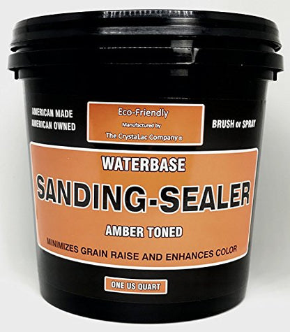 CrystaLac, Clear Amber Toned Sanding Sealer (Clear Amber Toned, 32oz Quart) - size: Quart