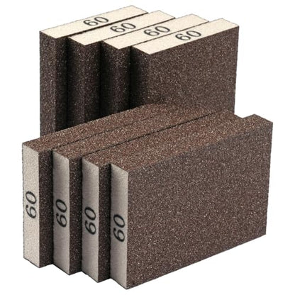 8 Pack Sanding Sponge Block, Wet Dry Sandpaper Sand Paper for Drywall Wood - size: 60 Grit