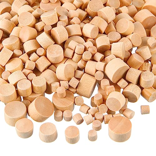200 Mixed Size Wood Caps - 3/16", "5/16", "3/8", "1/2 Inch Screw Plugs - size: Mixed Sizes