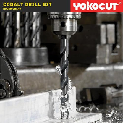 1/16 Inch Cobalt Drill Bit 10PCS | High Speed Steel | Drill Bit for Stainless Steel and Hardened Metal | HSS M35 Titanium Aluminum Nitride Coating - size: 1/16 Inch