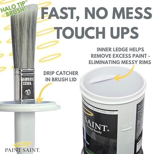 Paint Saint – 10 Airtight Touch Up Containers with Built-in Brush | Mess-Free Storage | Quick, Satisfying Touch Ups | Perfect for Homeowners or Industrial & Commercial Property Managers (10) - size: 1 Count (Pack of 10)