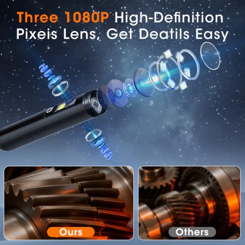 Endoscope Camera with Light, Inspection Camera for Sewer Pipe Automotive