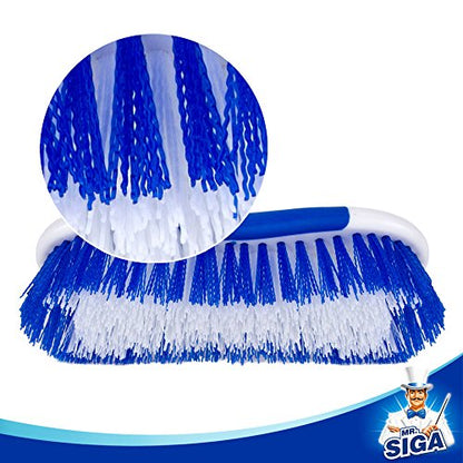 MR.SIGA Multi Purpose Heavy Duty Scrub Brush - Pack of 2 - color: White & Blue