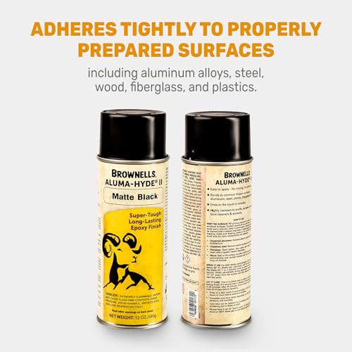 Brownells Aluma-Hyde 2 Epoxy Based Firearms Finish Aerosol Can Matte Black - color: Matte Black