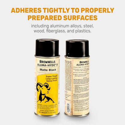 Brownells Aluma-Hyde 2 Epoxy Based Firearms Finish Aerosol Can Matte Black - color: Matte Black