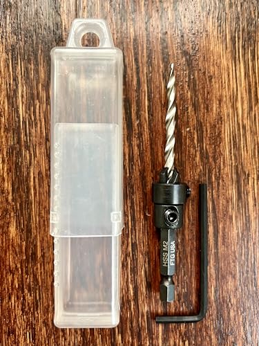 FTG USA #8(11/64") Tapered Wood Countersink Drill Bit w/ 3/8" Collar & Case - size: #8, style: with Depth Stop