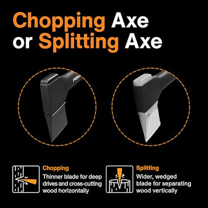 Fiskars X25 Splitting Axe 28", Wood Splitting Axe for Medium to Large Logs - style: 28" Splitting Axe