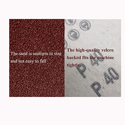 40 Pcs 7-Inch 40 Grit Hook and Loop Sanding Discs Sandpaper for Random Orbit Sander - style: 40Grit