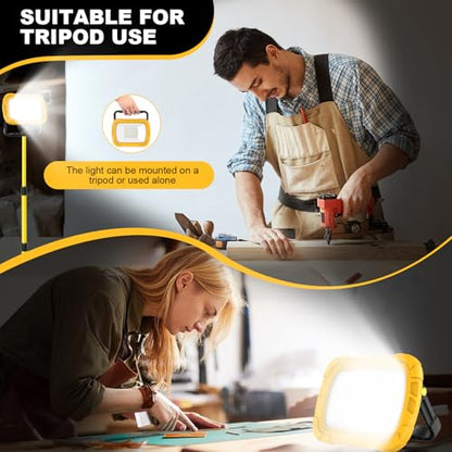 6500K Portable LED Work Light on Stand for Workshop Garage 2 Pack Lighting - size: 2 Pack