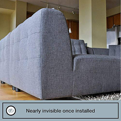 Couch Clamp Sectional Connectors (4 Pack) – Keep Cushions from Sliding, Easy Install Straps, Universal Fit for Modular Couches – Prevent Floor Scratches - style: Original