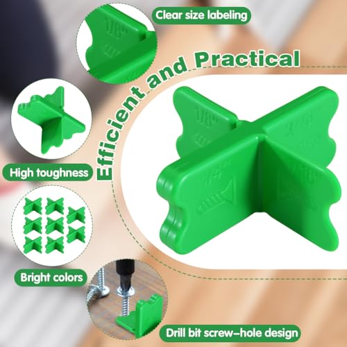 8 Pcs Deck Spacer Tool, 4 Thicknesses Deck Spacers - 1/16",1/8",3/16",1/4" - color: A-8PCS-Green