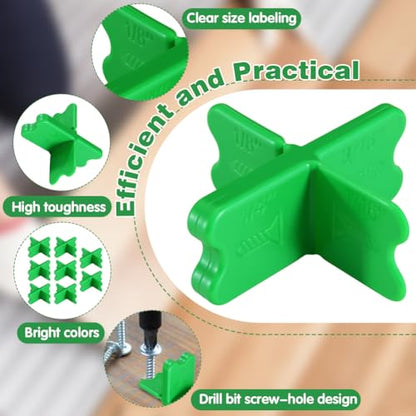 8 Pcs Deck Spacer Tool, 4 Thicknesses Deck Spacers - 1/16",1/8",3/16",1/4" - color: A-8PCS-Green