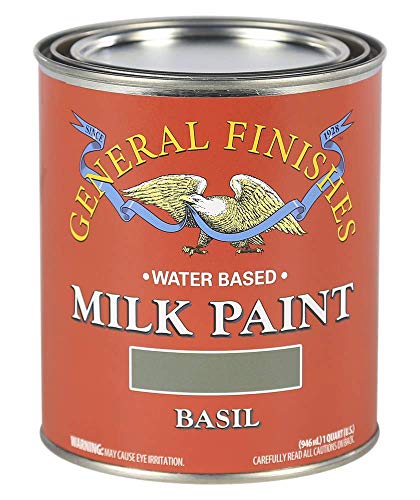 General Finishes Water Based Milk Paint, 1 Quart, Basil - color: Basil, size: 32 Fl Oz (Pack of 1)