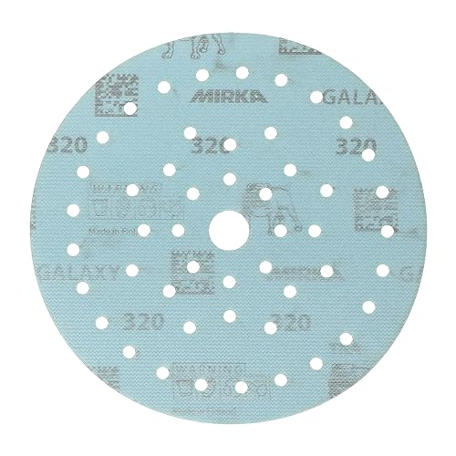 Mirka Galaxy Multifit 6 Inch Ceramic Discs, 320 Grit, Hook & Loop, 50 Pack - size: Grit 320