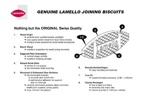 Lamello 144030 Box of 1000 Assorted Biscuits