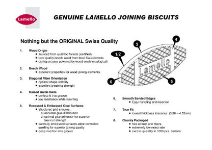 Lamello 144030 Box of 1000 Assorted Biscuits