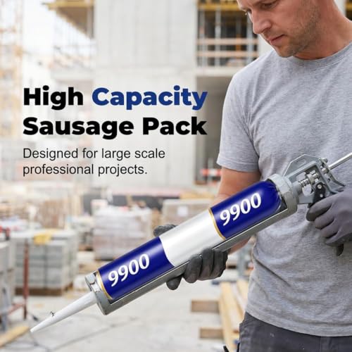 9900 Sealant Waterproof, Silicon Waterproof Sealant, Permanent Solution for Roof & Wall Cracks, Outdoor Water Proof Exterior Sealants Heat Resistant, Tear and Stretch Resistance