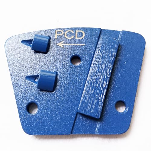 PCD Grinding Disc 3Pcs Trapezoid with Diamond for Concrete Epoxy Removal - style: M6 thread hole-PCD Left