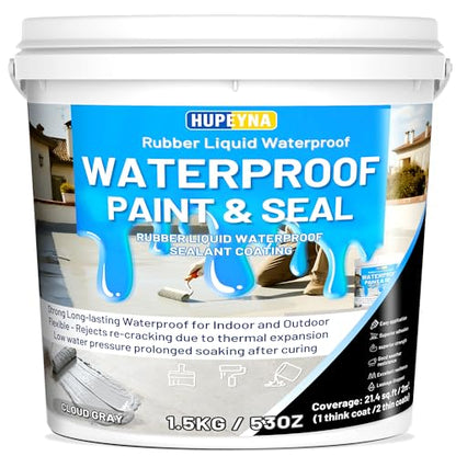 Rubber Liquid Waterproof Sealant, Waterproof Patch Seal Sealer Cloud Gray