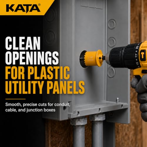 KATA 3-Piece M42 Thin Wall Hole Saw Kit Hole Saw Set for Impact Drivers - color: 22-29-35mm hole saw