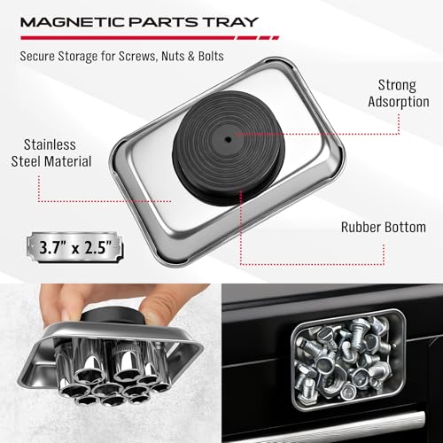 4-Piece Telescoping Magnetic Pickup Tools Set: 31in Portable Magnetic Pickup Stick, 25in Pen-Style Magnetic Pickup Tool with Pocket Clip, 20in Flexible Bendable Spring Magnet Stick, Magnet Parts Tray - style: 4 Pack - Multi-Tool 15LB Kit