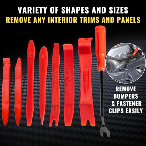 Auto Trim Removal Tool Set (No Scratch Plastic Pry Tool Kit) - Auto Trim Tool Kit Car Tools, Easy Door Panel Removal Tool, Fastener Removal, Clip, Molding, Dashboards, Interior Trim Tools