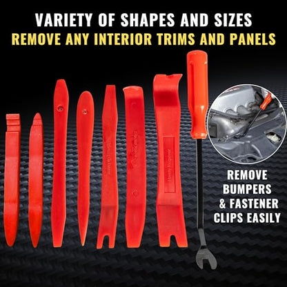 Auto Trim Removal Tool Set (No Scratch Plastic Pry Tool Kit) - Auto Trim Tool Kit Car Tools, Easy Door Panel Removal Tool, Fastener Removal, Clip, Molding, Dashboards, Interior Trim Tools