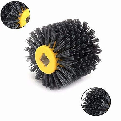 SIGNI Abrasive Nylon Drawing Wheel Drum Burnishing Polishing Brush for wooden furniture floor polishing 120X100mm 600 Grit 1pack - size: 600 Grit, Black