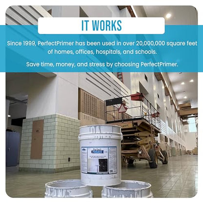 Perfect Primer Encapsulant | Asbestos Sealer | No Mastic Removal Required | Adheres New Coatings To Old Mastics | Medium Grey | 1 Gallon (3.7 Liters)