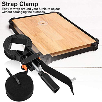 Strap Clamps for Woodworking, 6M Adjustable Corner Clamps Woodworking Clamp Polygonal Angle Band 4 Jaws Frame for Picture Frame Drawer DIY Crafts