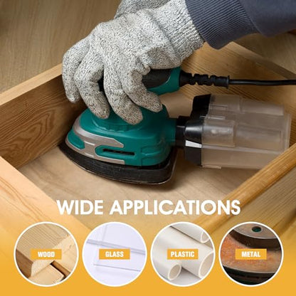 36 PCS Mouse Sander Sandpapers 6 Hole Detail Sander Sanding Disc - style: 6 hole 36PCS 6 each of (60/80/100/120/180/240) Grit